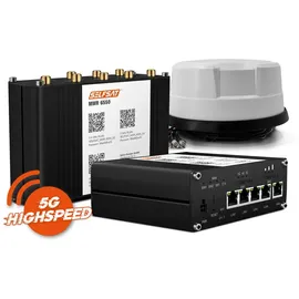 Selfsat MWR 6550 5G Cat 20 WiFi 6 WLAN Router bis 3,4 Gbps inkl. Panorama Antenne weiß