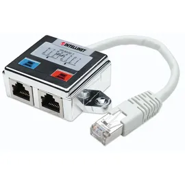 Intellinet Network Solutions RJ45 Netzwerk Adapter CAT 5 [1x RJ45-Stecker - 2x RJ45-Buchse] Silber/Weiß