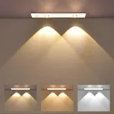 Unterbauleuchte Küche LED Schrankbeleuchtung Bewegungsmelder - mit Bewegungsmelder LED Sensor Licht,USB Aufladbar Schrankleuchten stufenlose dimmbar Nachtlicht für Küche, Schlafzimmer, Treppe(20CM)