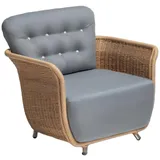 Xlmoebel Gartensessel Luxuriöser Rattan-Sitz mit hochwertigem grauem Design für den Garten (Sessel), Hergestellt in Europa grau