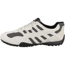 GEOX U Snake ORIGINAL A Sneaker, Off White/Dk Grey, 45