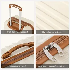 luxuskollektion Hartschalen Koffer-Set 3-tlg. blau/braun