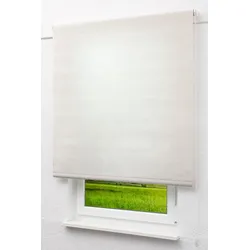 Lysel Outlet - Basisrollo Struktur Tageslicht Graubeige, (B x H) 92cm x 175cm in beige/graubeige
