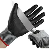 Tacklife Mustbau Schnittschutz Handschuhe Level 3 Schutz für Küche, Garten & Baustelle, Größe XL,6 Paar