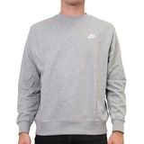 Nike Herren Bv2666-063 Sweatshirt, Dk Grey Heather/White, XS