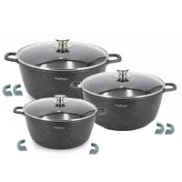 Cheffinger Topf-Set 6-tlg. 3 x Kochtopf + 3 x