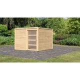 Karibu Gartenhaus Quellsee 2«, BxT: 276x276 cm naturbelassen oder terragrau, beige