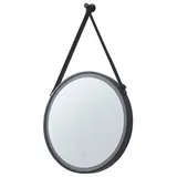 LUCANDE LED-Lichtspiegel Lelin schwarz