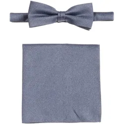 Fliege, (2er Set), (Set, 2-tlg.) Reine Seide, Fliege mit passendem Einstecktuch, Gr. , blau, , 98338749-0