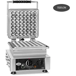 GMG - Waffeleisen Lokmia-S - 1x (Ø49 x 3cm x 1,4cm/2,8cm) - Wechselbare Backplatte & einfache Montage - 50° bis 300°C - Leichte Reinigung