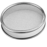20 cm Edelstahl-Testsieb, verchromter Rahmen, 4 Maschen 600 Mesh, glatte Kanten (26 Mesh)