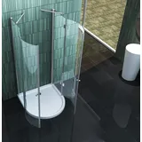 impex-bad U-Duschkabine INTUBO 90 x 90 x 195 cm ohne Duschtasse - Transparent