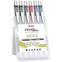 Pentel EnerGel XM BL77 Gelroller sortiert, 6er-Set, Klappetui (BL77-6)