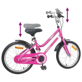 vidaXL Kinderfahrrad 18 Zoll pink/rosa/schwarz