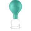Schröpfglas aus Echtglas inkl. Saugball in Grün, 40 mm