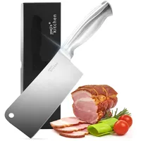 Joeji's Kitchen Hackmesser Küchenmesser 17cm - Edelstahl Scharfe 5Cr15Mov - Chinesisches Kochmesser Mehrzweck Fleischmesser Asiatischer Wiegemesser