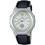 CASIO Wave Ceptor LWA-M160L-1AJF Solar Funk Damenuhr Schwarz Leder Y863389