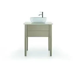 Duravit Luv Waschtisch-Konsole LU946501717 68,8x47,5cm, Weiß Struktur, aus Quarzstein, mit 1 Ausschnitt