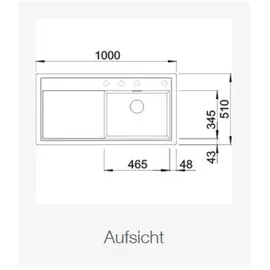 Blanco Zenar XL 6 S Silgranit PuraDur Becken links anthrazit O.ZUB. M.AF.