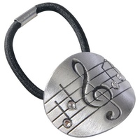 Mugesh Unbekannt Violinschlüssel-Haarband mit Swarovski-Steinen - Schönes Geschenk für
