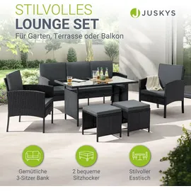 Juskys Polyrattan Sitzgruppe Turin