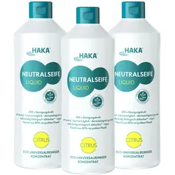 HAKA Neutralseife Liquid Citrus 3x1l Reinigungsmittel Allzweckreiniger flüssig