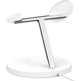 Belkin BoostCharge Pro 3-in-1 Ladegerät mit MagSafe (15 W), Wireless Charger, Weiss