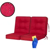 Bjird Bankauflage 100 x 50 x 5 cm rot 2 St.