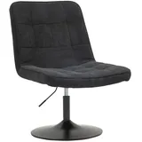Svita Henry Loungestuhl Cocktailsessel Drehfuß Loungesessel Cordbezug Schwarz
