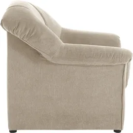 DOMO collection Sessel Sarafina Mikrofaser 102 x 83 x 81 cm Beige mit Federkern