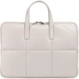 Dudu Togean Laptoptasche Leder 36 cm weiss