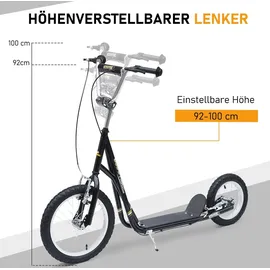 Homcom Kinderroller 16/12 Zoll mit Bremsen