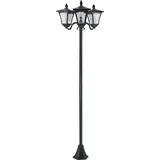 Outsunny Solar Gartenleuchte mit 3 Lampen 51,5 x 182,5 cm schwarz