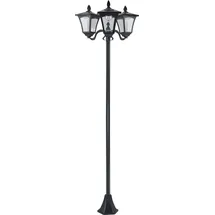 Outsunny Solar Gartenleuchte mit 3 Lampen 51,5 x 182,5 cm schwarz