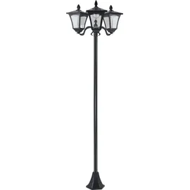 Outsunny Solar Gartenleuchte mit 3 Lampen 51,5 x 182,5 cm schwarz