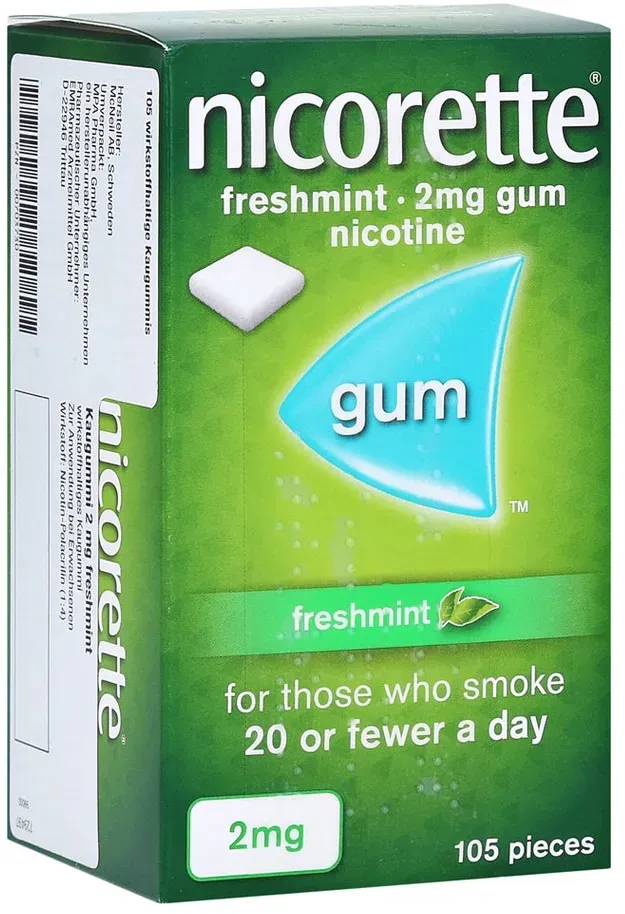 Nicorette Kaugummi 2 mg freshmint - Reimport 105 St