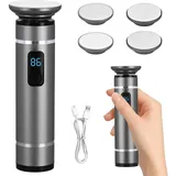 Hornhautentferner Elektrisch mit 4 Nano-Glas Hornhaut Entferner Professionelles Elektrischer Hornhauthobel Pediküre Fußfeile Callus Remover Hornhautschleifer für die Füße Hände Frauen Männer (Grau)