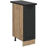 Vicco Apothekerschrank R-Line, Anthrazit Landhaus/Goldkraft Eiche, 30 cm, AP Anthrazit