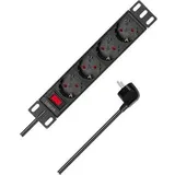 Logilink Steckdosenleiste 2 m Schwarz 4 St.