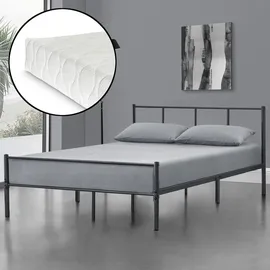 [en.casa] Metallbett Laos 120 x 200 cm Dunkelgrau
