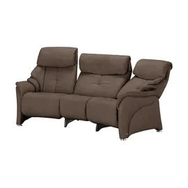 HIMOLLA Trapezsofa Leder 3-Sitzer Braun