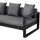 vente-unique Garten-Ecksofa - Aluminium - Anthrazit - MOLOKAI von MYLIA