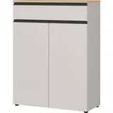Germania Cormano 90 x 120 x 41 cm mit einem Schubkasten und zwei Türen grau / grau