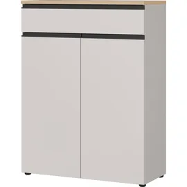Germania Cormano 90 x 120 x 41 cm mit einem Schubkasten und zwei Türen grau / grau