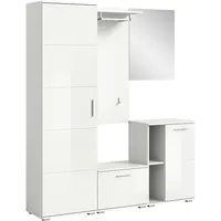 Inn.furn Garderobe Set 5-teilig "Grazie" in weiß Hochglanz 165