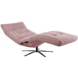 KAWOLA Relaxliege LETICIA motorisch Feincord rosa
