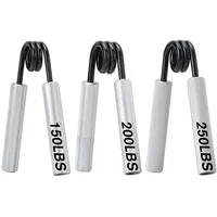 COVVY Handgriff-Stärker, 3er-Pack (150,200,250 LBS) Griffkrafttrainer, Unterarmstärker, Handstärker, für Zuhause, Fitnessstudio und Büro(Silber)