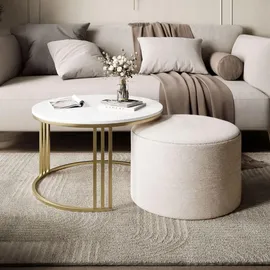 lookway LORI Beige Metall 70 x 49 x 70 cm
