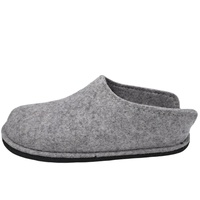 Haflinger Flair Smily Filzpantoffeln aus Wollfilz Hausschuh Steingraumeliert, Gr. 38 - 38 EU