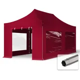 TOOLPORT Faltpavillon 3 x 6 m inkl. 4 Seitenteile Rot